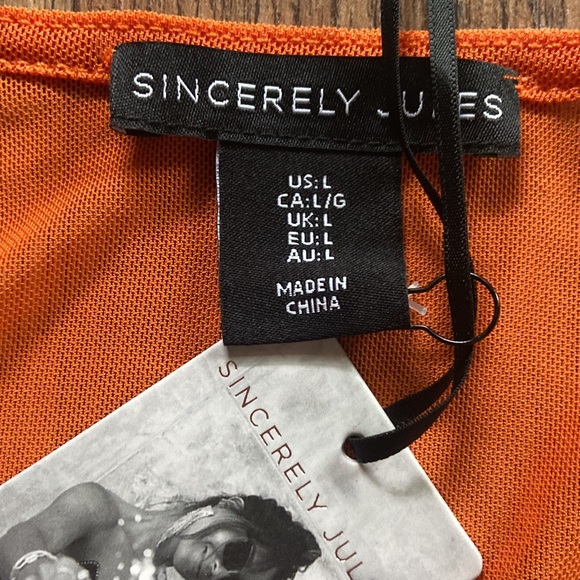 Sincerely Jules Orange Blouse - Picture 2 of 3